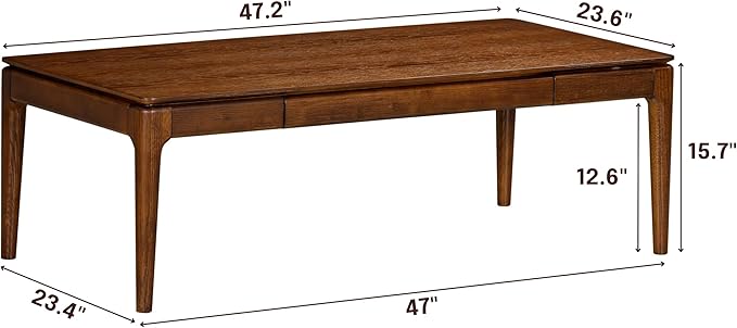 Mingle Modern Wooden Rectangle Coffee Table - Image 2