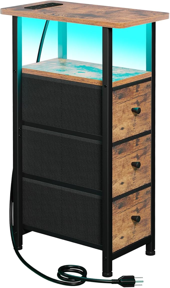Narrow End Table Living Room by LOAKEKEL