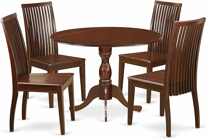 East West Furniture DMIP5-MAH-W 5 Piece Dining Table Set by EastWestFurniture