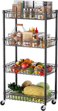 SINGAYE 4 Tier Basket Shelf Wire Shelving Unit Adjustable Storage Shelves Big by SINGAYE