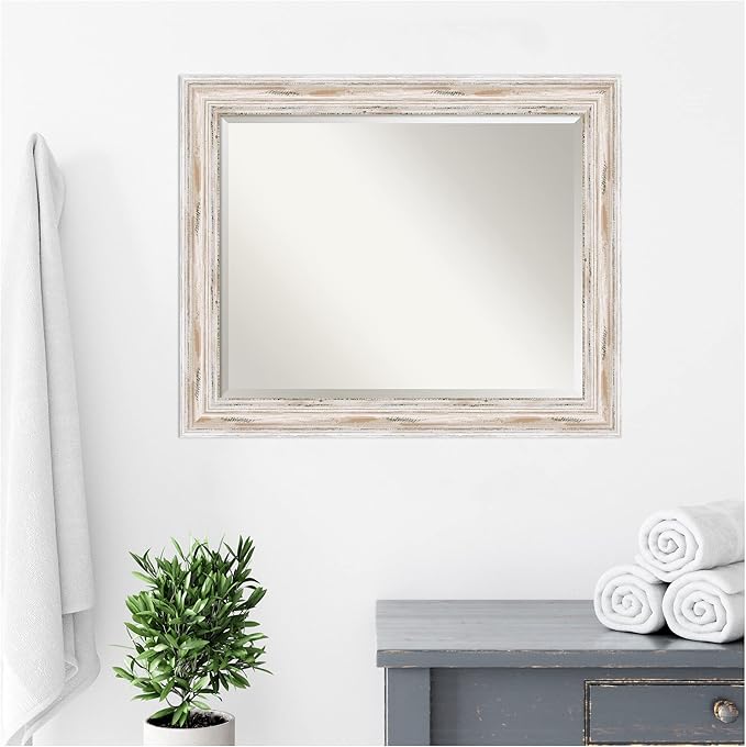 Amanti Art White Bathroom Mirror - Image 7