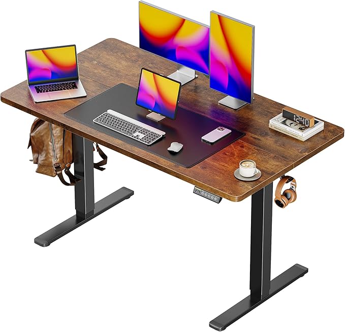 Huuger 48 x 28 Large Electric Standing Desk, Height Adjustable Desk, 27.6" Deep by Huuger