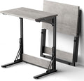 Tatub 24" Folding C Shaped End Table Set of 2, Small Sofa Side Laptop Desk by Tatub