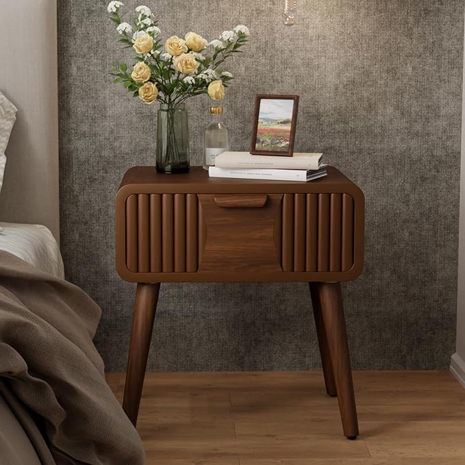 COSIEST Mid Century Modern Nightstand, MCM Vintage Bedside Table - Image 3