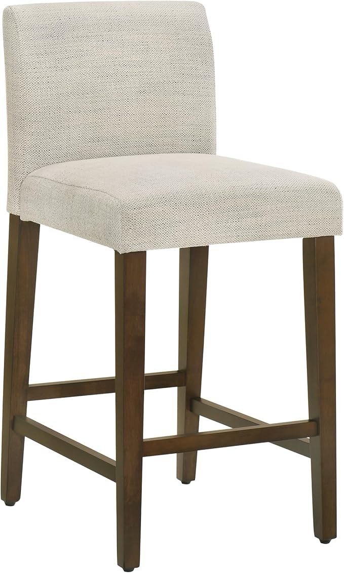 CHITA Counter Height Bar Stools Set of 3, Fabric in Ivory - Image 3