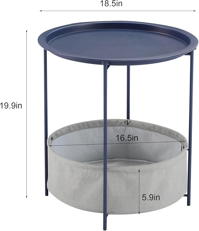 VECELO Round Side/End Table - Image 3
