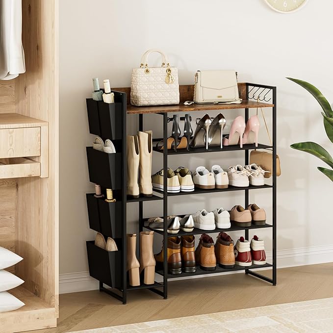 Brown 5-Tier Shoe Organizer - Image 6