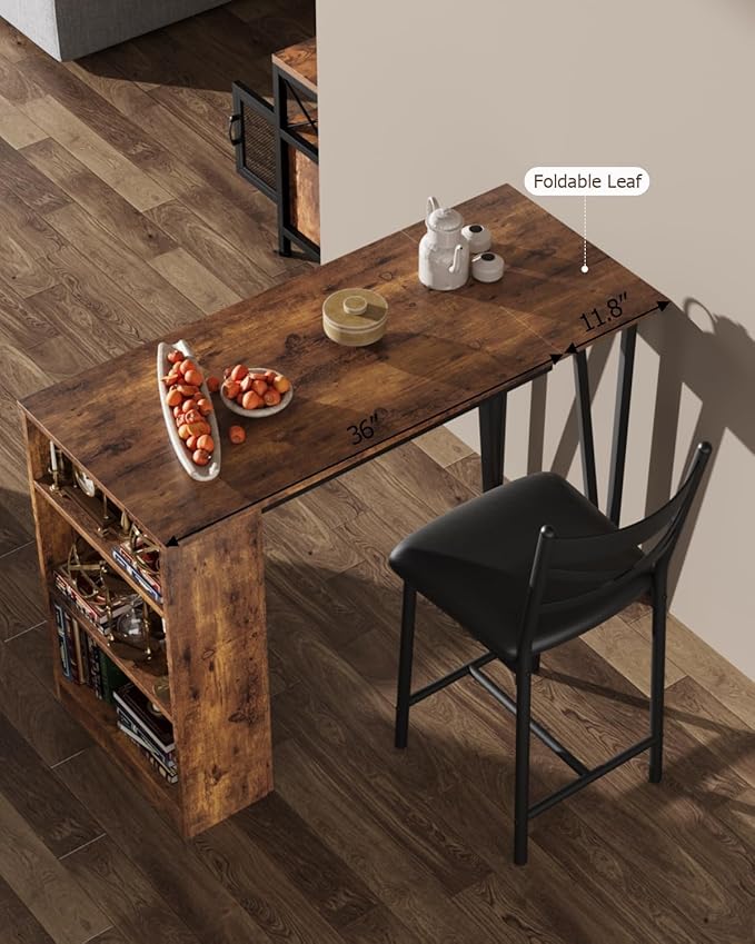 Garvee Bar Table and Chairs Set, 3 Piece Bar Table Set - Image 3
