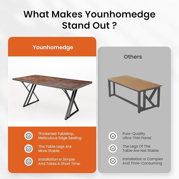 70.9Inch Office Desk, Executive Office Desk，Modern Industrial Style, Z-Shaped - Image 4