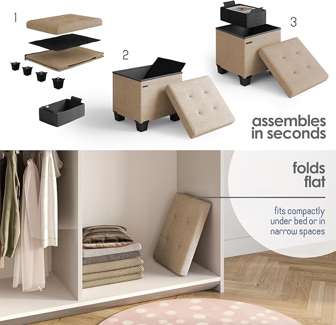 STORAGEBUD Storage Ottoman Cube - Image 9