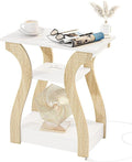End Table with Charging Station, Side Table with USB Ports and Outlets by FROMJBEST