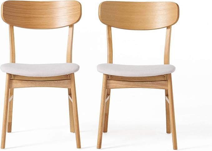 Merax 5-Piece Dining Set, Solild Wood Table & Chairs - Image 9