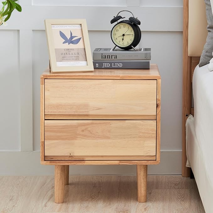 Uniclinens Nightstand with 2 Drawers Storage, Sofa Side Table End Tables Living by Uniclinens