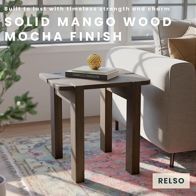 Mocha Mango Wood Accent Table - Image 5