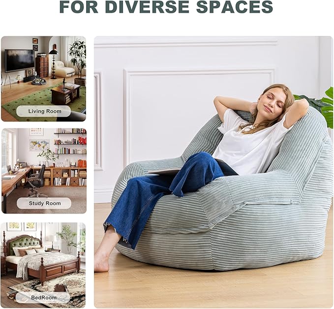Giant Bean Bag Chair with Armrests - Image 8