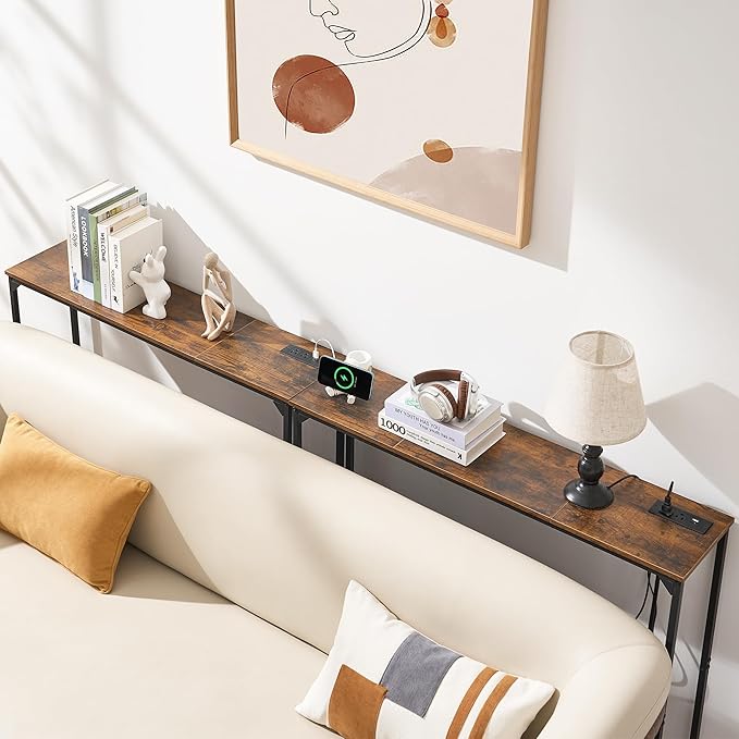 Console Table, Narrow Entryway Table, Thin Sofa Table, Behind Couch Table - Image 4