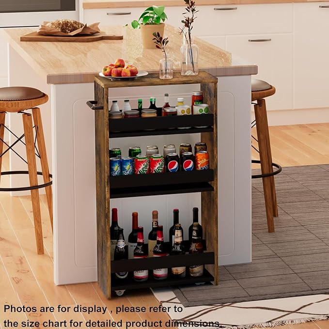 TEAMIX 4 Tier Slim Storage Cart - Image 7