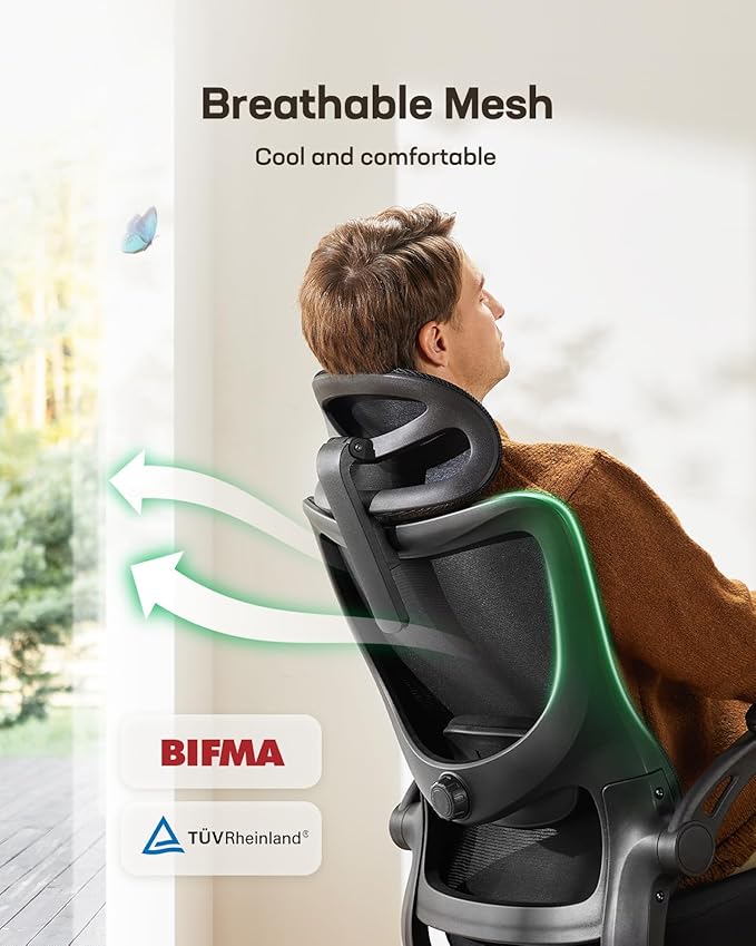 Marsail Ergonomic Office Chair: Office Computer Desk Chair - Image 5