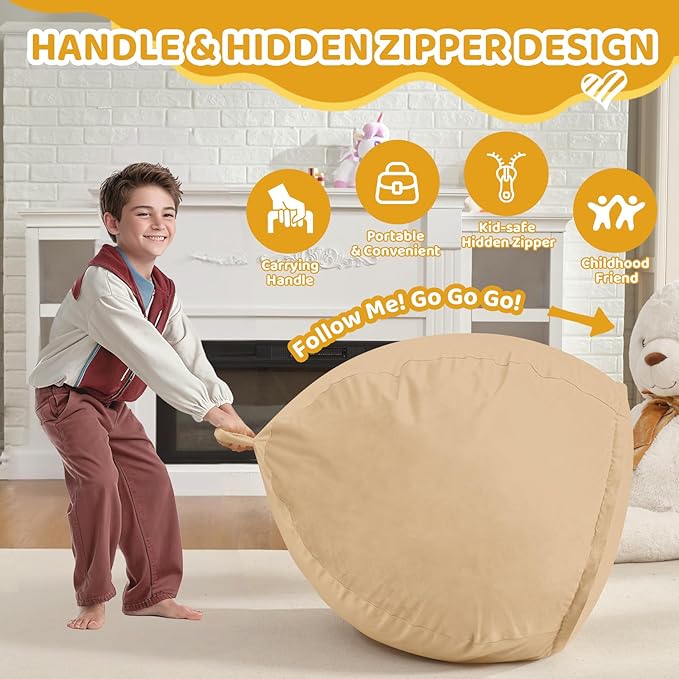 2FT Bean Bag Chair, Comfy Bean Bag Chairs - Image 3