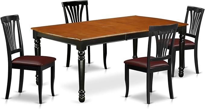 East West Furniture DOAV5-BCH-LC 5 Piece Modern Dining Table Set Includes a by EastWestFurniture