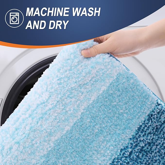 OLANLY Bathroom Runner Rugs 59x20, Extra Soft Absorbent Microfiber Bath Rugs - Image 5