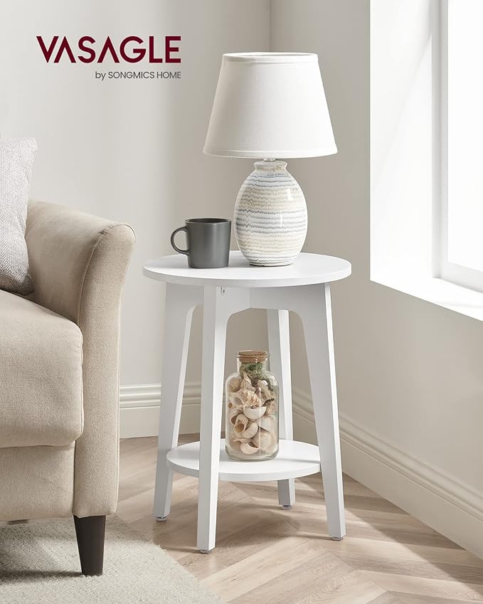 VASAGLE Side Table, Small Round End Table - Image 2