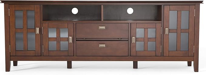 SIMPLIHOME Artisan SOLID WOOD 72 inch Wide Transitional TV Media Stand in - Image 4