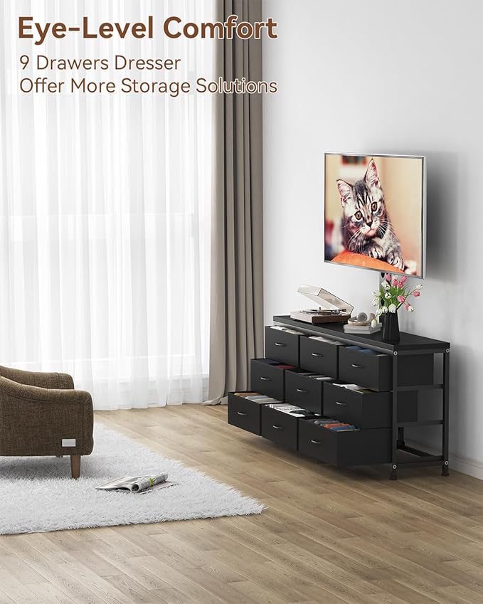 TV Stand with Mount for 32/55/65/75/85 inch TVs, Entertainment Center with 9 - Image 5