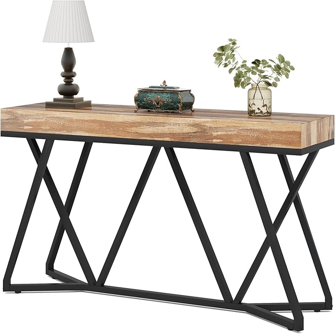 Tribesigns 55 Inches Console Table, Farmhouse Sofa Table Wood Entryway Table - Image 9
