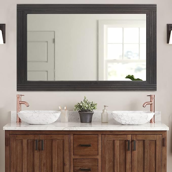 YOSHOOT Hand-Made Wooden Spliced Wall Mirror by YOSHOOT