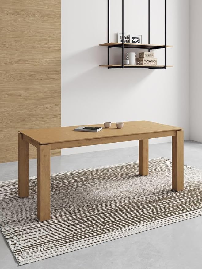Manhattan Comfort Rockaway 70.86" Modern Solid Wood Dining Table - Image 2