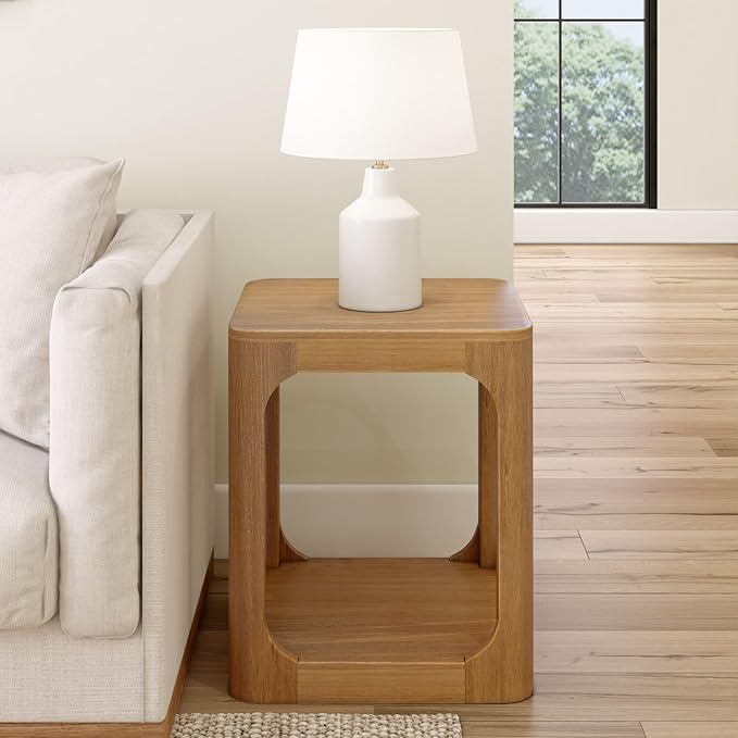 Plank+Beam Modern Rounded Square Side Table - Image 3