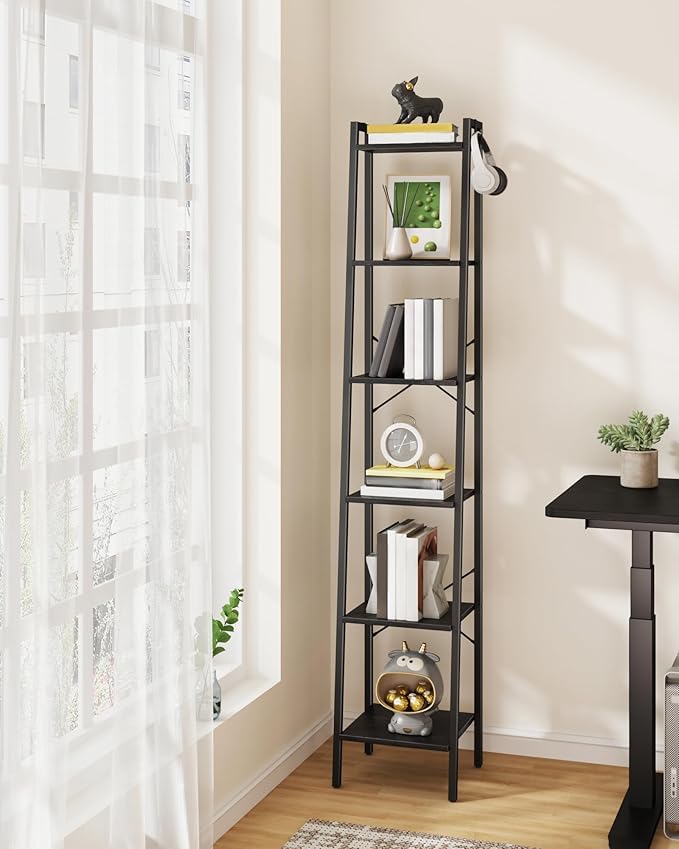 Ladder Shelf, Bookshelf Bookcase, Freestanding Corner Storage Shelve - Image 8