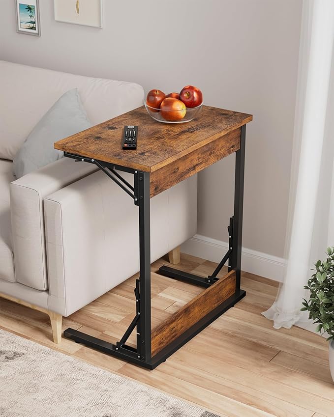 Tatub Folding TV Tray Table Set of 2, Small Sofa-Side Laptop Desk - Image 3