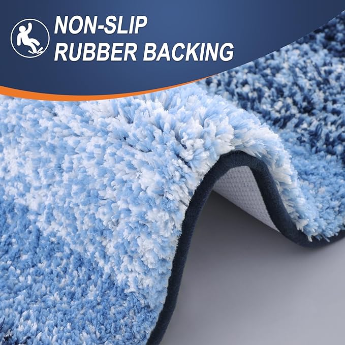 OLANLY Bathroom Runner Rugs 47x17, Extra Soft Absorbent Microfiber Bath Rugs - Image 4