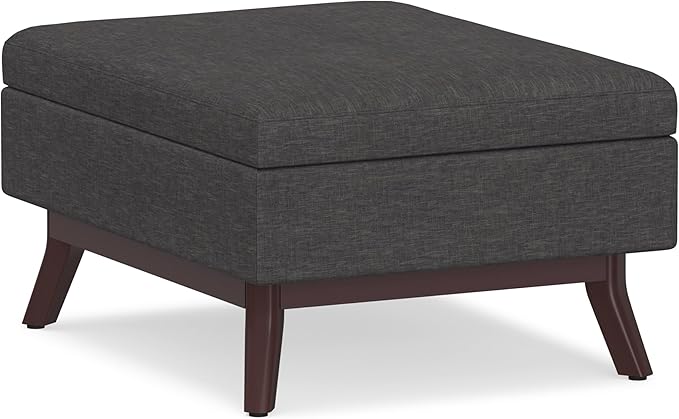 SIMPLIHOME Owen 34 inch Wide Mid Century Modern Rectangle Coffee Table Storage by SimpliHome