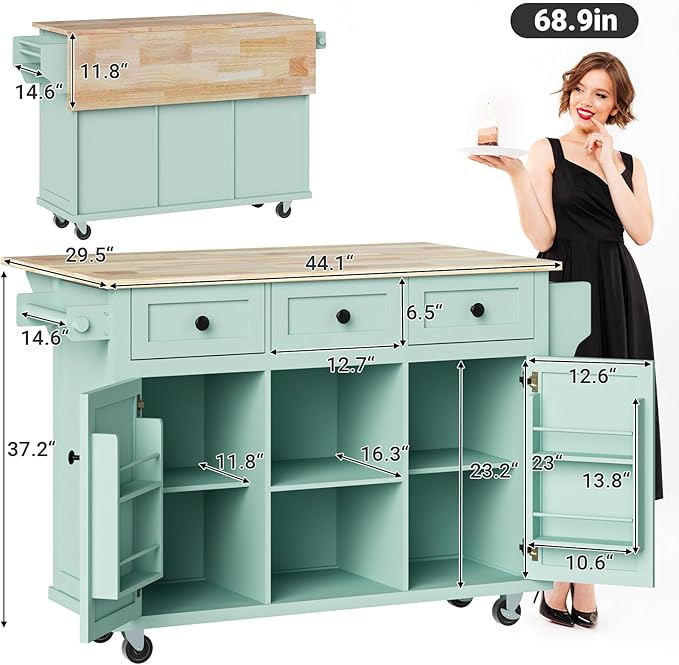 Rovibek Rolling Kitchen Island - Image 2