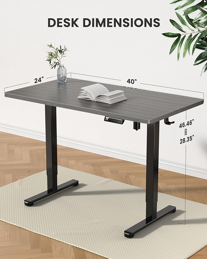 ErGear Small Height Adjustable Electric Standing Desk, 40 x 24 Inches Sit Stand - Image 3