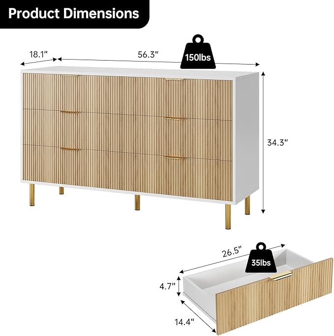 GarveeHome Dresser for Bedroom, Modern Chest of Drawers - Image 2