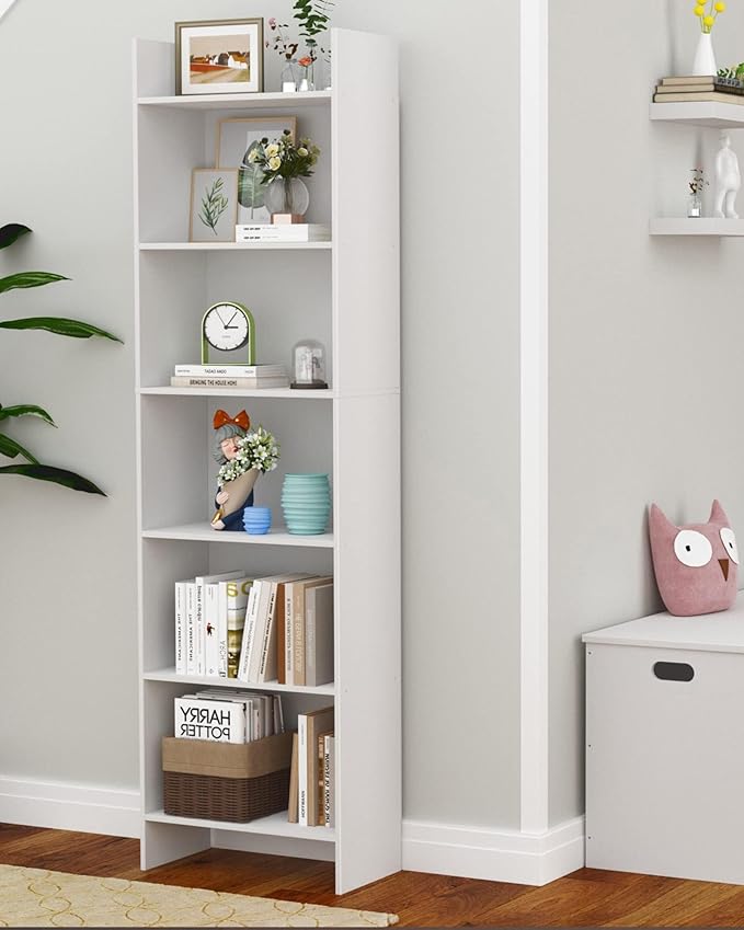 6-Tier Bookshelf, 66.9 Inches Floor Standing Bookcase, Display Storage Shelf - Image 3