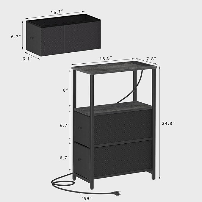 TUTOTAK Small Narrow End Table - Image 3