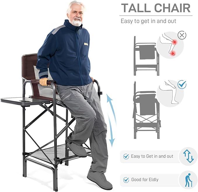 EVER ADVANCED 30.7" Seat Height Directors Chair - Image 4