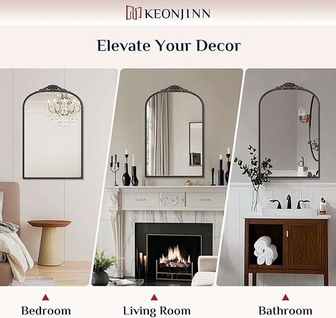 Keonjinn Vinatge Mirror 24" x 36", Antique Decor - Image 8