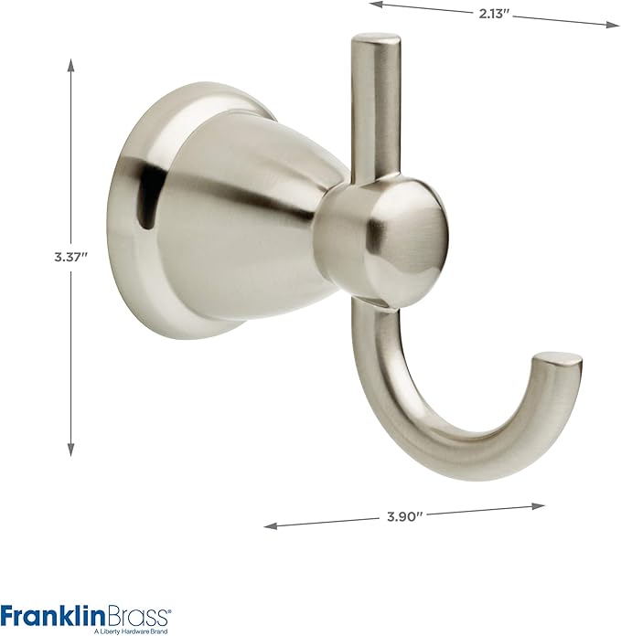 Franklin Brass Kinla 5-Piece Bathroom Set Satin Nickel 18" and 24" Towel Bar - Image 16