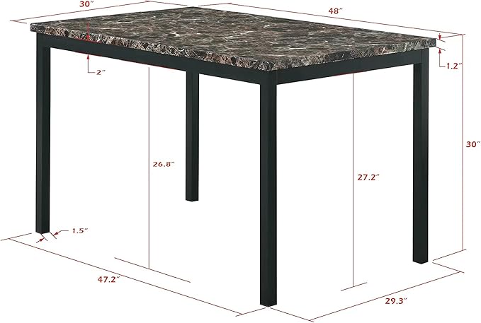 KEIKI 5 Piece Dining Table Set - Image 5
