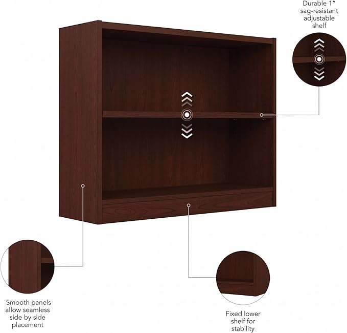 Bush Furniture Universal Bookcase, Low Storage and Display Bookshelf - Image 6