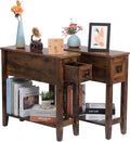 Brown 2 Pack Chairside Narrow End Table by LUSUOWLZ