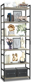 NUMENN 6 Tier Bookshelf, Tall Bookcase Shelf Storage Organizer, Modern Book by NUMENN