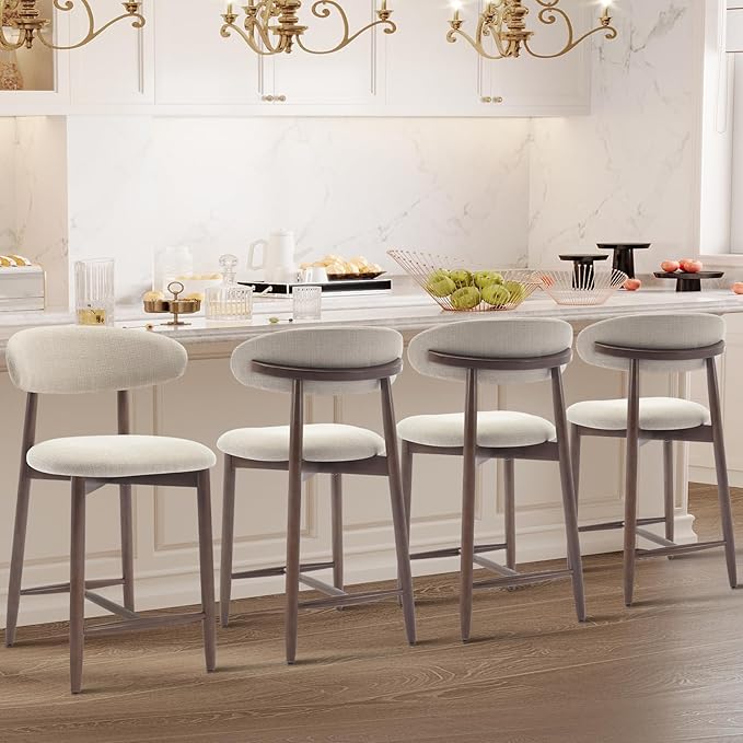 COLAMY Counter Height Bar Stools Set of 4, Kitchen Bar Stools - Image 8