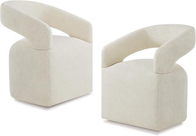 Upholstered Dining Chairs with Removable Casters Barrel Side Armchair with by Kislot